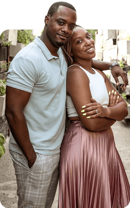 Anthony and Jhanilka standing together